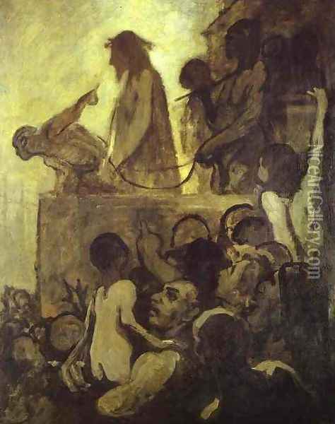 Ecce Homo Oil Painting - Honore Daumier