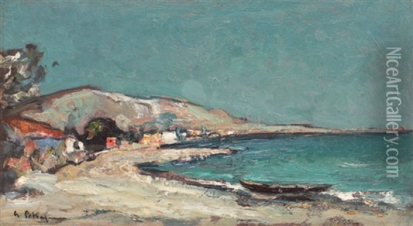 Sea At Balchik Oil Painting - Gheorghe Petrascu