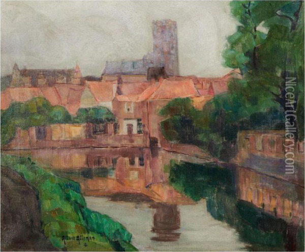 City View Oil Painting - Albert Alleman