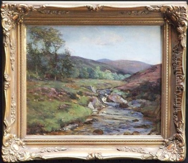 Creek Near Loch Lomond Oil Painting - Colin Gillespie Mitchell