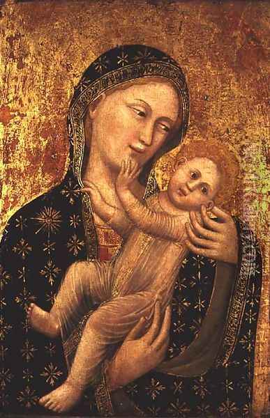 Madonna and Child Oil Painting - da Bologna Vitale