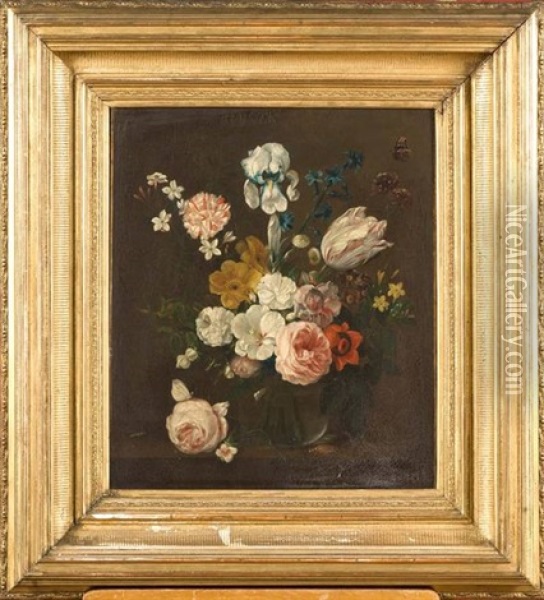 Vase De Fleurs Oil Painting - Jean-Francois Eliaerts