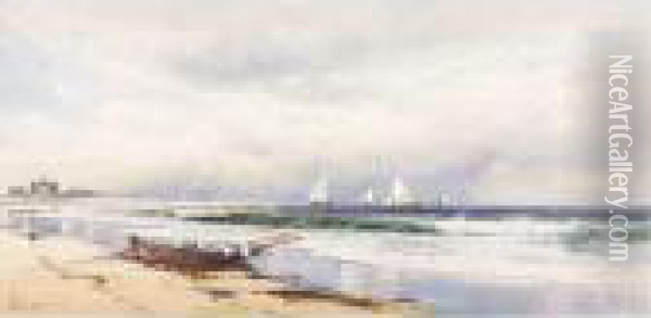 Monmouth Beach Oil Painting - Alfred Thompson Bricher