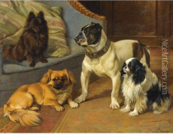 The Favourites Oil Painting - Wright Barker