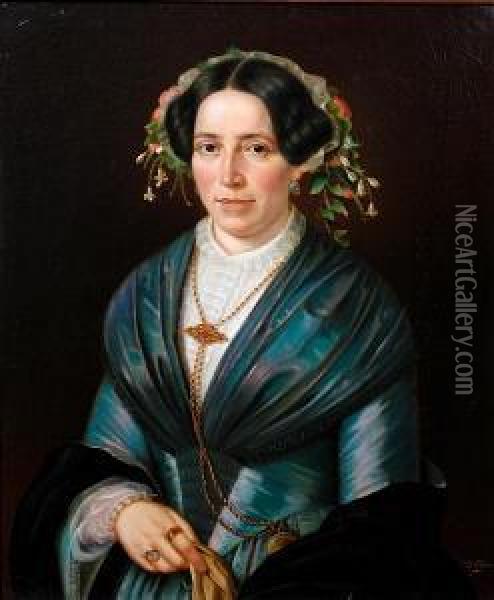 Portrait Of A Lady Oil Painting - Carl Thieme