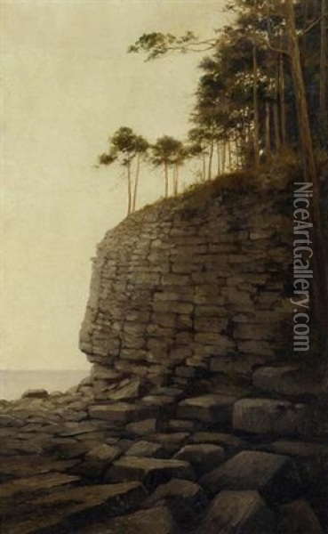 The Cliff Oil Painting - George Herbert McCord