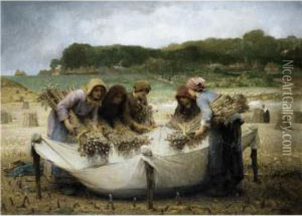 The Poppy Harvest Oil Painting - Desire Francois Laugee