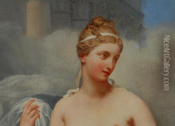 Juno Und Venus Oil Painting - Louis-Vincent-Leon Palliere