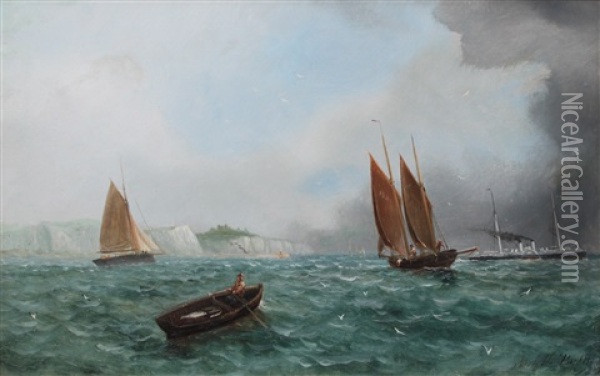 White Cliffs Of Dover Oil Painting - William Adolphus Knell