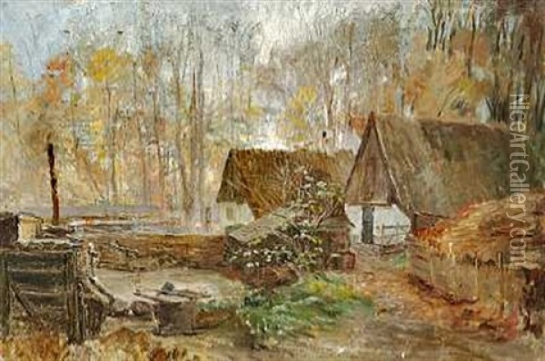 Ved Peter Lieps Hus I Dyrehaven Oil Painting - Theodor Philipsen