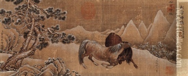 Horses Oil Painting -  Wang Zhicheng