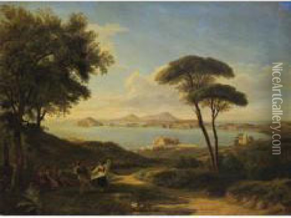 Veduta Del Golfo Di Baia Oil Painting - Carl Wilhelm Goetzloff