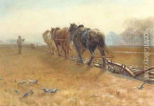 The plough team Oil Painting - Henry H. Sands