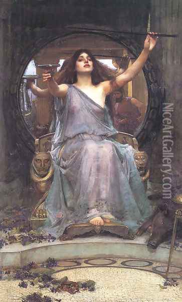 Circe Offering the Cup to Ulysses 1891 Oil Painting - John William Waterhouse