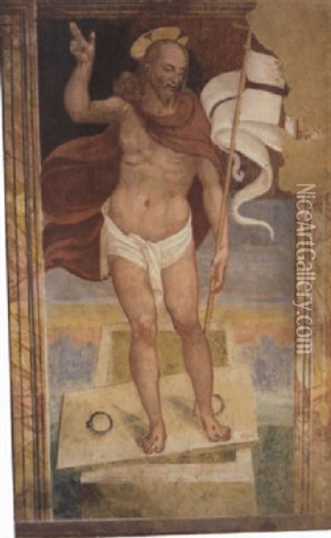 The Resurrection Oil Painting -  Pordenone (Giovanni Antonio)