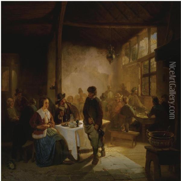 The Tavern Oil Painting - Willem Linnig