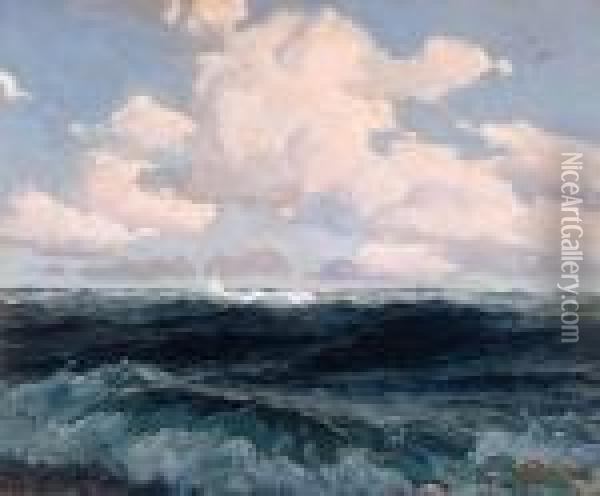 Mid-ocean Wave Oil Painting - Edgar Alwin Payne