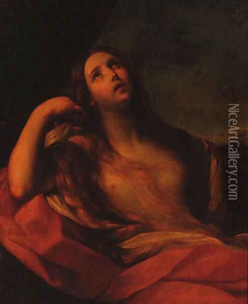 The penitent Magdalen Oil Painting - Guido Reni