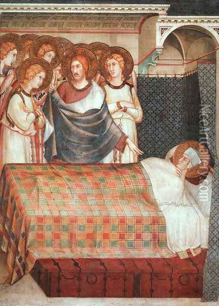 The Dream of St. Martin 1321 Oil Painting - Simone Martini