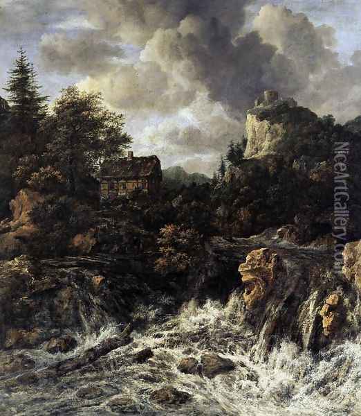 The Waterfall 1665-70 Oil Painting - Jacob Van Ruisdael