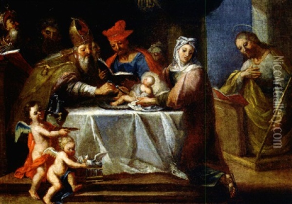Beschneidung Christi Oil Painting - Franz Joseph Spiegler