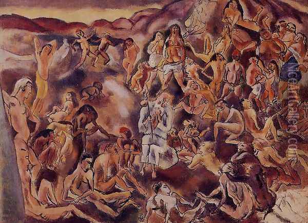 The Temptation of Saint Anthony Oil Painting - Jules Pascin
