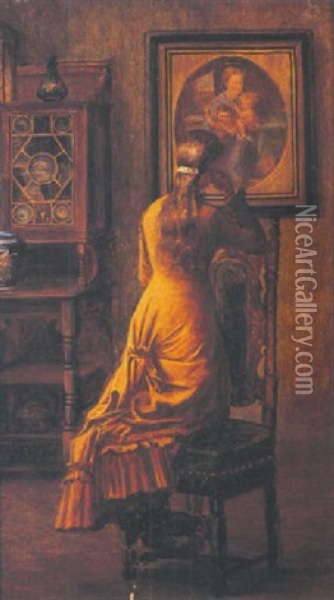 Pious Reflections Oil Painting - John Lavery