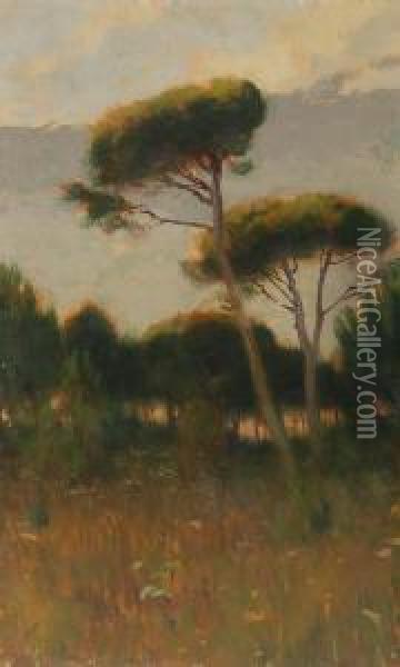 Pineta Oil Painting - Giuseppe Palanti