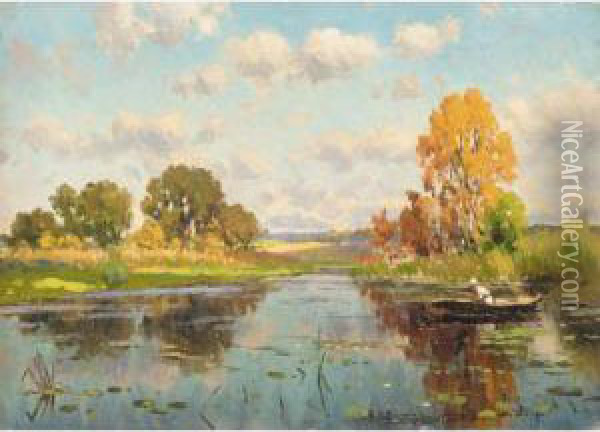 The Fisherman Oil Painting - Aleksander Vladimirovich Makovskii