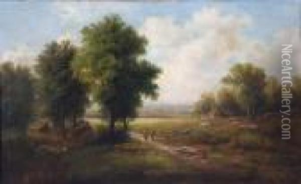 Landschaft Mit Baumen Oil Painting - Pierre Ernest Ballue