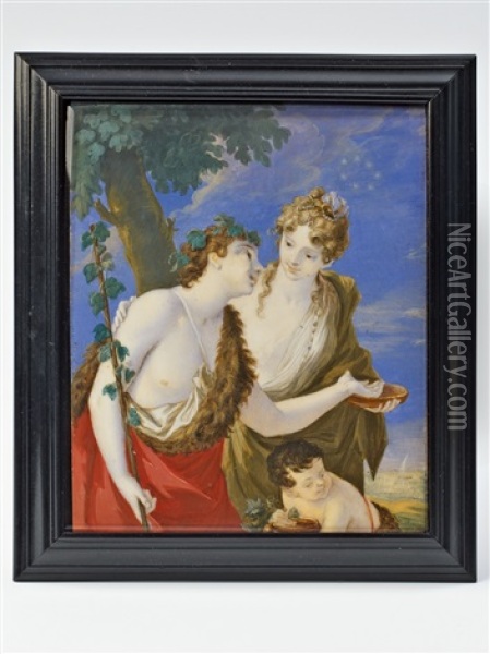 Bacchus Und Ariadne Oil Painting - Bernard (Goupy) Lens III