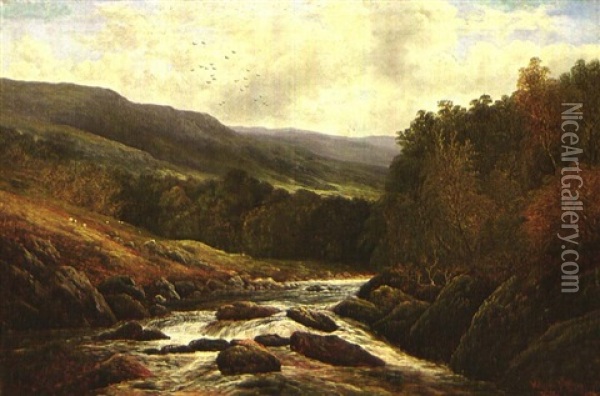 Kleiner Flusslauf Oil Painting - William Mellor
