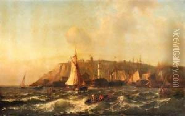 English Harbor
Oil On Canvas Oil Painting - Mauritz F. H. de Haas