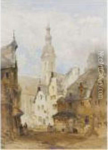 Cochem On The River Moselle, Germany Oil Painting - William Callow