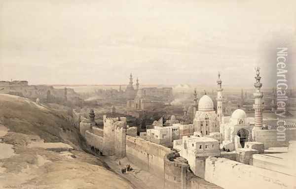 Cairo looking West, from Egypt and Nubia, Vol.3 Oil Painting - David Roberts