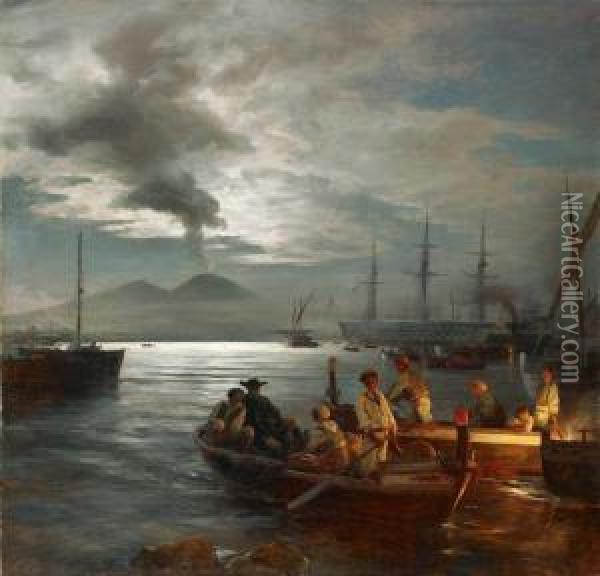 Fischer Im Golf Von Neapel Oil Painting - Oswald Achenbach