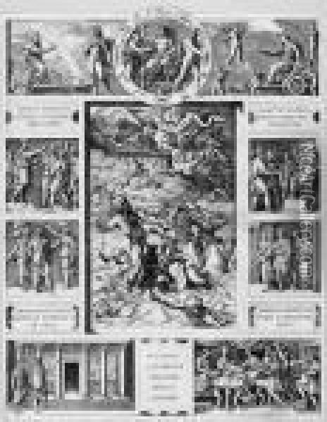 Quos Ego (neptune Calming The 
Tempest Which Aeolus Raised Againstaeneas Fleet), After Raphael Oil Painting - Marcantonio Raimondi