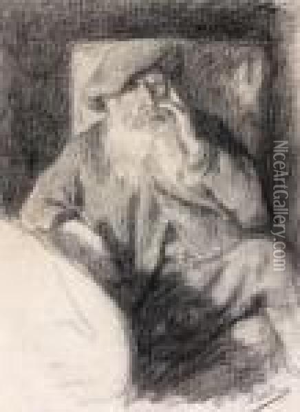 Portrait De Camille Pissarro Oil Painting - Maximilien Luce