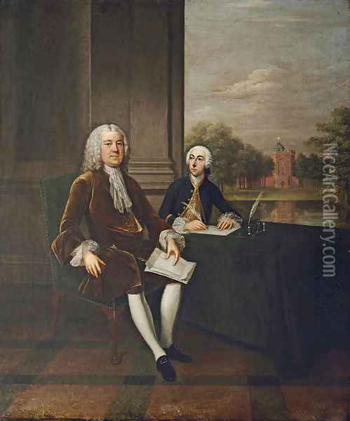 Portrait of Henry Pelham, Prime Minister (1694-1754) Oil Painting - Arthur Devis