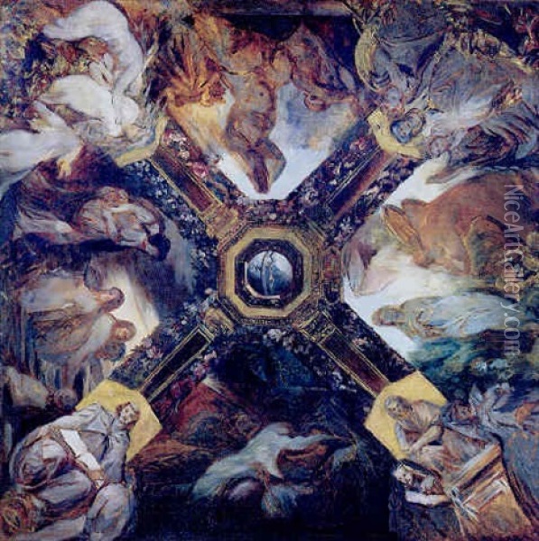 Der Ring Des Nibelungen Oil Painting - Hans Makart