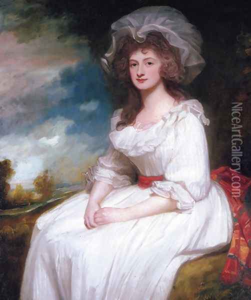 Portrait of Anne Rodbard, Mrs. Blackburn Oil Painting - George Romney