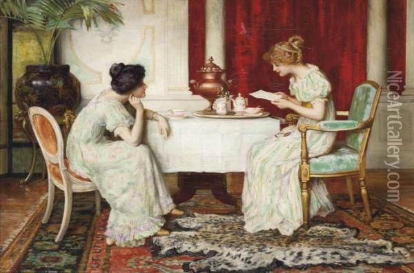 The Love Letter Oil Painting - Francis Sydney Muschamp