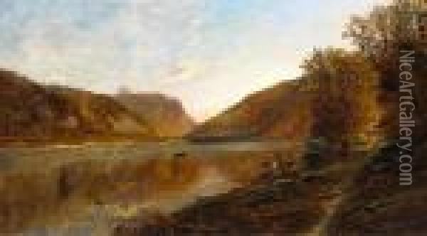 The Delaware Water Gap Oil Painting - Edmund Darch Lewis
