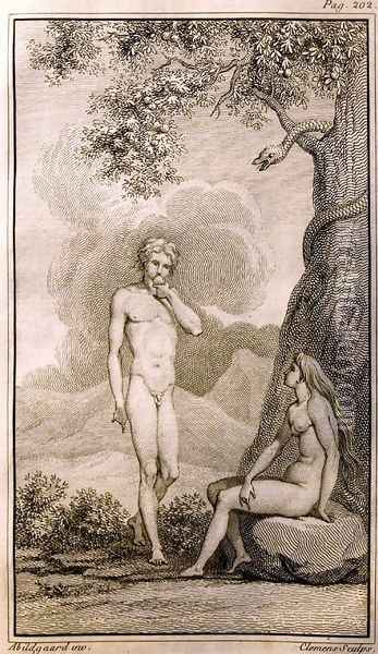 Adam and Eve 1780 Oil Painting - Nicolai Abraham Abildgaard