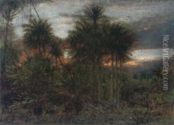The Jungle Oil Painting - Albert Goodwin