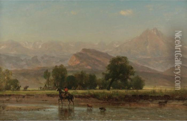On The Platte River Oil Painting - Thomas Worthington Whittredge