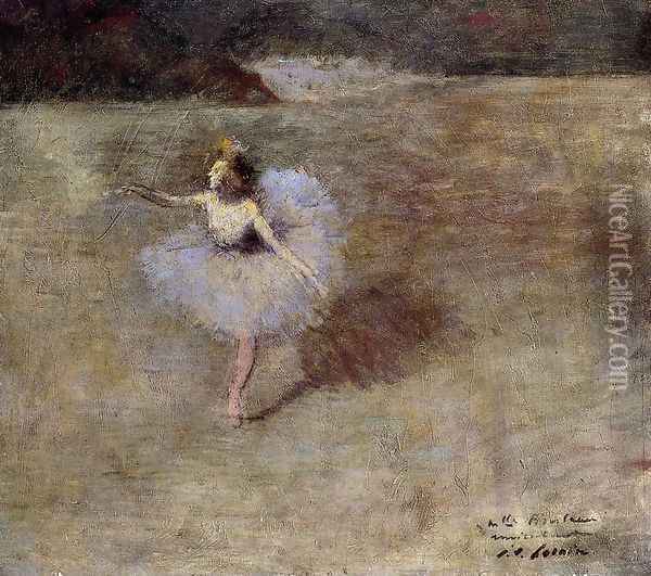 Dancer In Pink Tights Oil Painting - Jean-Louis Forain