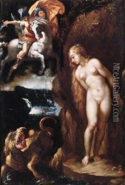 Perseus And Andromeda Oil Painting - Giuseppe Cesari