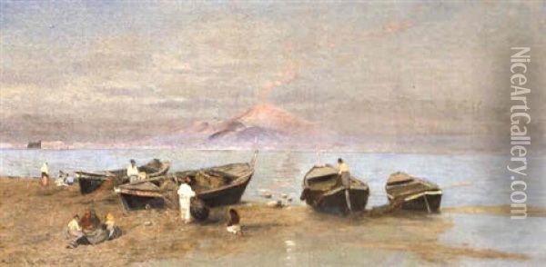 Fischer Vor Neapel Oil Painting - Carl Freiherr Von Malchus