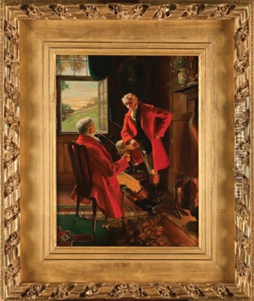Conversation And A Good Smoke Oil Painting - William Verplanck Birney